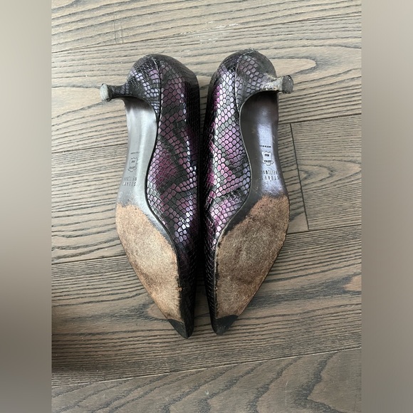 Stuart Weitzman | Boapoco Snake-Embossed | Pumps | Viola Rainbow | US 8 - Picture 4 of 6